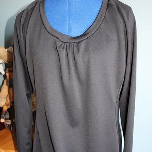 Sport Black Long Sleeve Polyester Top ~L~